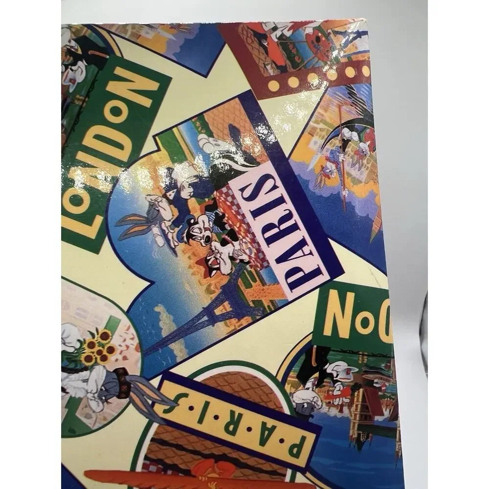 Vintage 1993 Warner Bros Looney Tunes Travel Photo Album Bugs Bunny Paris London